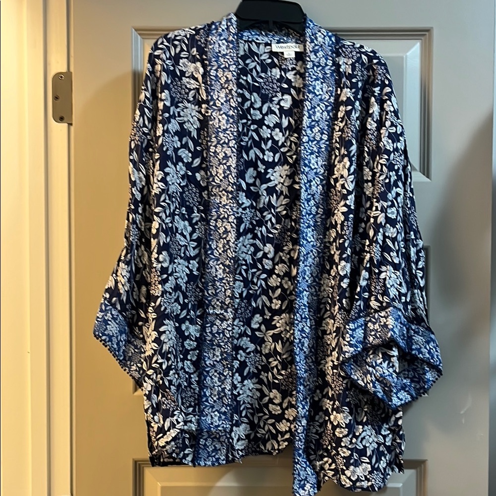 Westport Blue and White Boxy Blouse